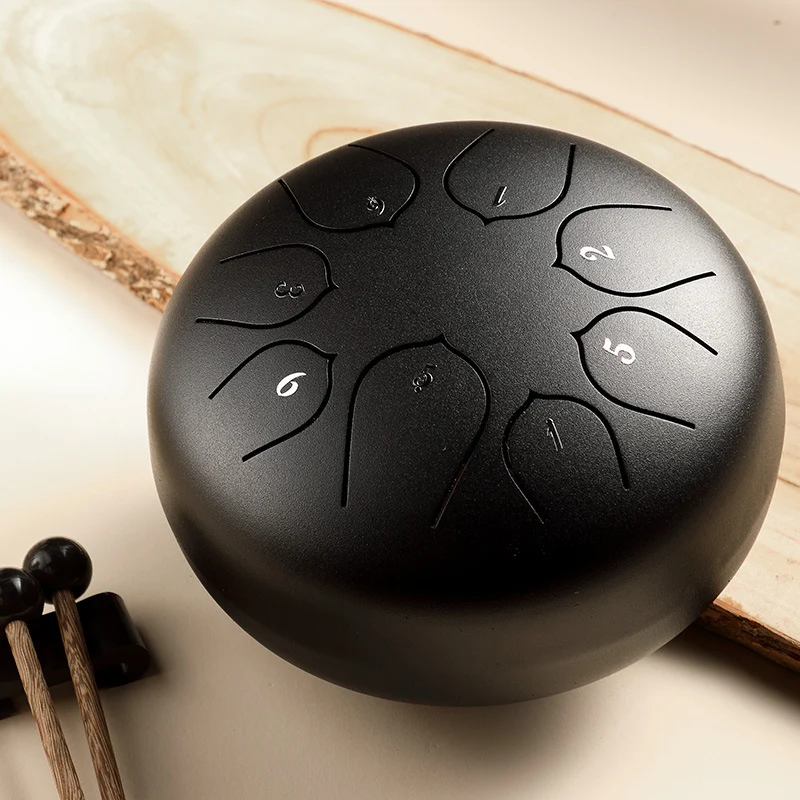 Huashu Lotus D key 8 notes 6 inches steel tongue drum for beginners Kids