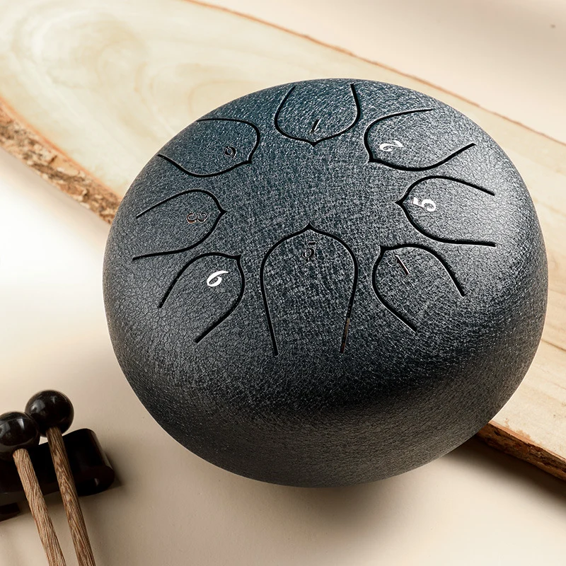 Huashu Lotus D key 8 notes 6 inches steel tongue drum for beginners Kids
