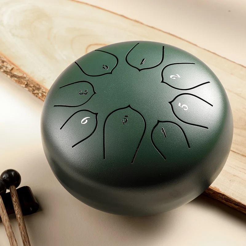 Huashu Lotus D key 8 notes 6 inches steel tongue drum for beginners Kids