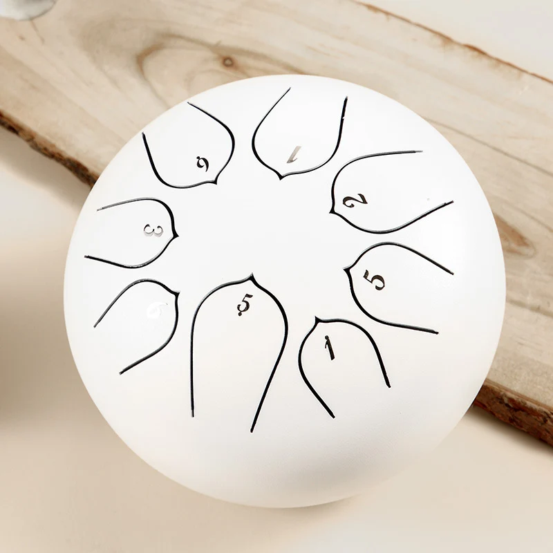 Huashu Lotus D key 8 notes 6 inches steel tongue drum for beginners Kids