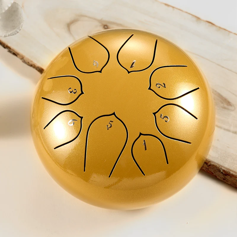 Huashu Lotus D key 8 notes 6 inches steel tongue drum for beginners Kids