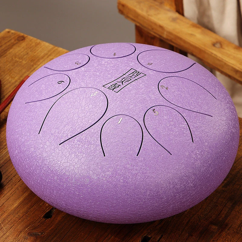 Hluru ellipse 8 notes 10 inches C key Hand drume Titanium alloy steel tongue drum Tank drum