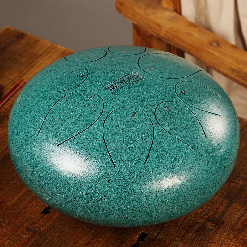 Hluru ellipse 8 notes 10 inches C key Hand drume Titanium alloy steel tongue drum Tank drum