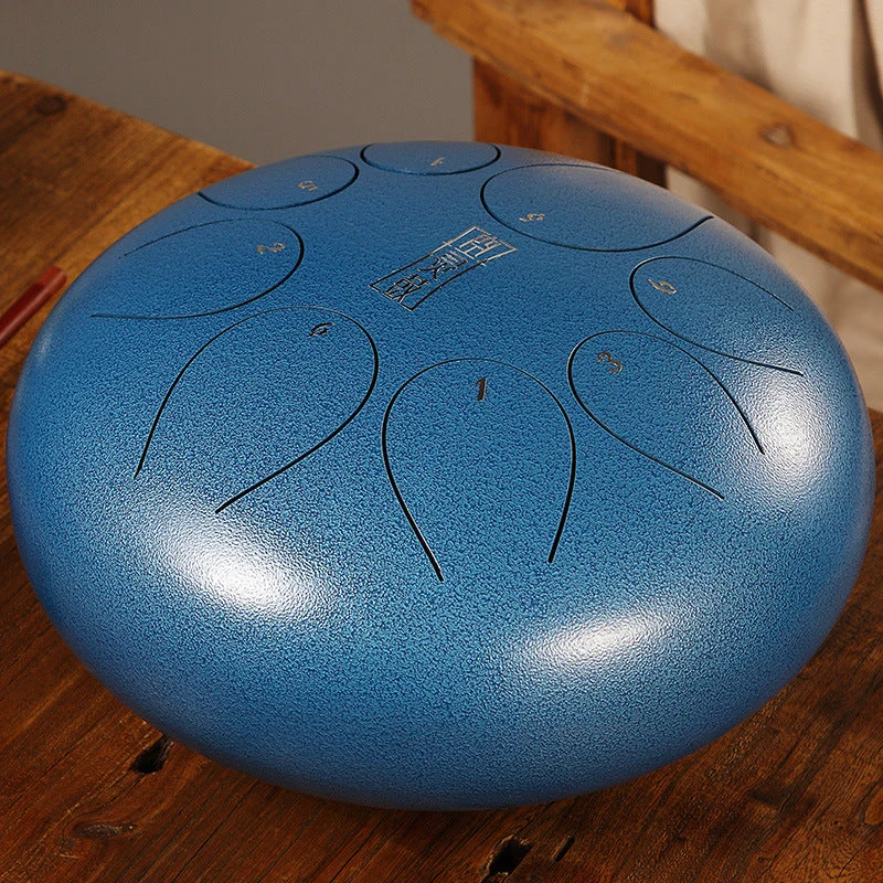 Hluru ellipse 8 notes 10 inches C key Hand drume Titanium alloy steel tongue drum Tank drum