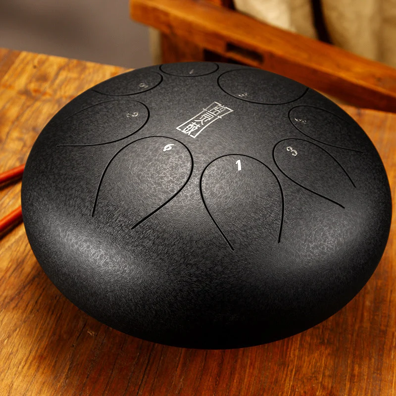 Hluru ellipse 8 notes 10 inches C key Hand drume Titanium alloy steel tongue drum Tank drum