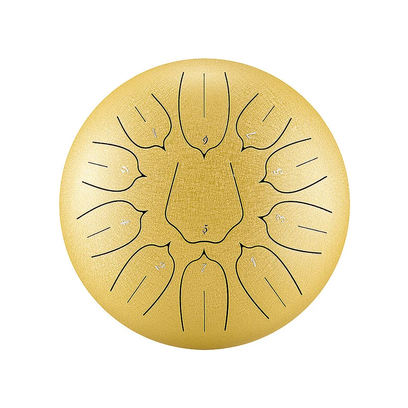 Hluru 10 Inch 11 Notes Lotus Steel Tongue Drum Ethereal Sound for Beginners & Stress Relief