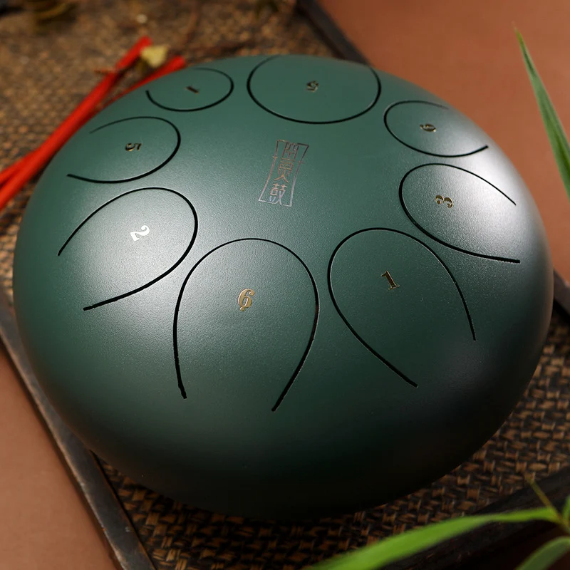 Hluru Ellipse tongue 8 notes 8 inches F key Titanium alloy steel tongue drum
