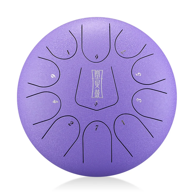 Hluru D Key 11 notes 10-inch Titanium alloy Triangle key tongue steel tongue drum tank drum