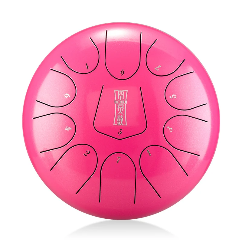 Hluru D Key 11 notes 10-inch Titanium alloy Triangle key tongue steel tongue drum tank drum