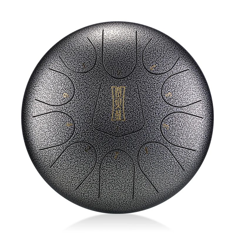 Hluru D Key 11 notes 10-inch Titanium alloy Triangle key tongue steel tongue drum tank drum