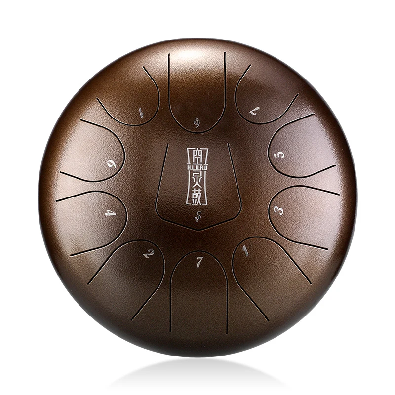 Hluru D Key 11 notes 10-inch Titanium alloy Triangle key tongue steel tongue drum tank drum