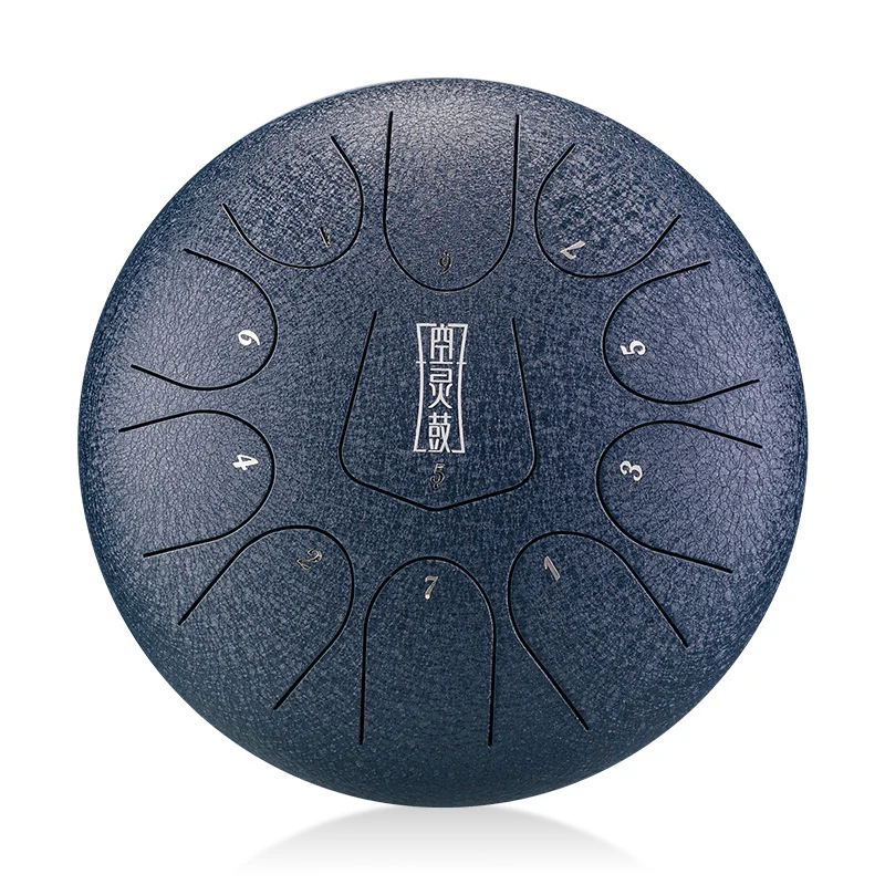 Hluru D Key 11 notes 10-inch Titanium alloy Triangle key tongue steel tongue drum tank drum