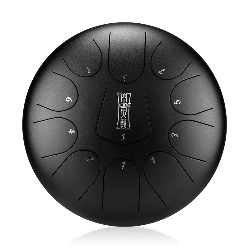 Hluru D Key 11 notes 10-inch Titanium alloy Triangle key tongue steel tongue drum tank drum