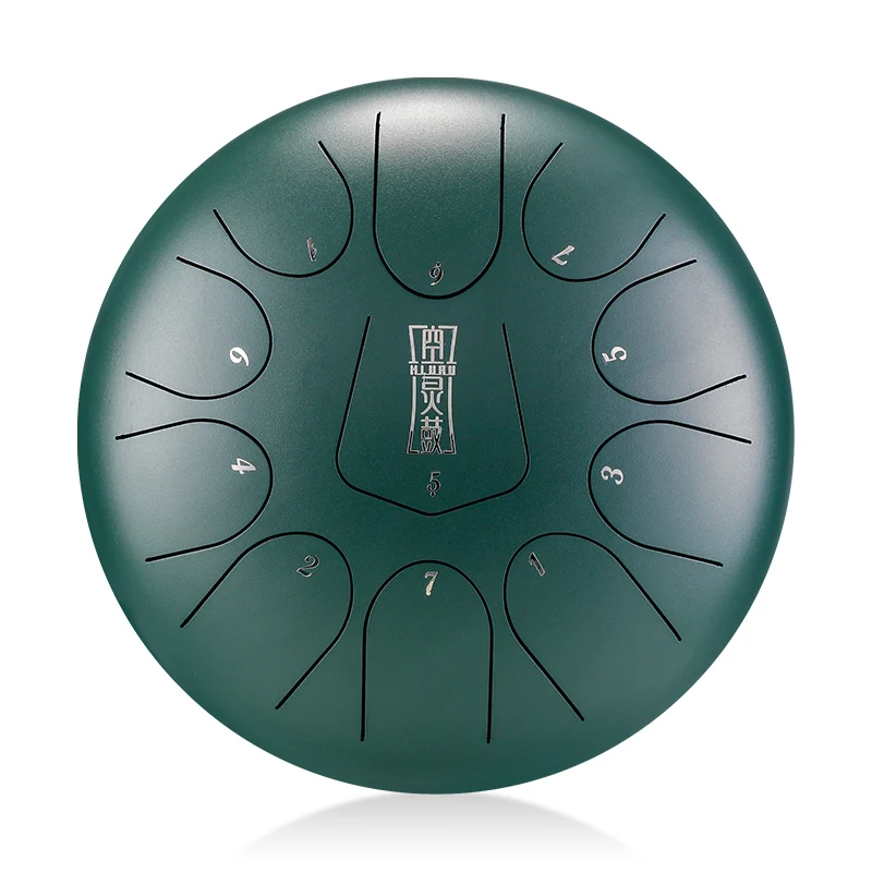 Hluru D Key 11 notes 10-inch Titanium alloy Triangle key tongue steel tongue drum tank drum