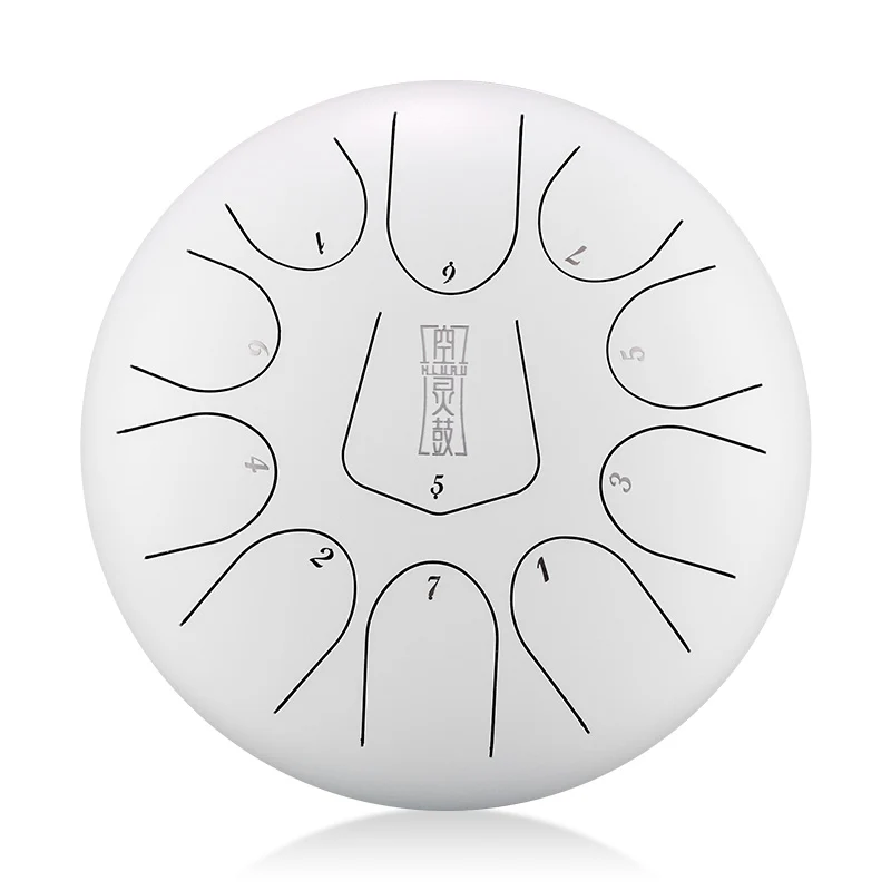 Hluru D Key 11 notes 10-inch Titanium alloy Triangle key tongue steel tongue drum tank drum