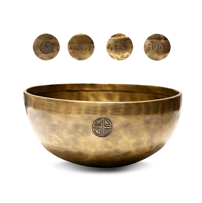 Santa Full Moon Tibetan Singing Bowl Meditation Sound Healing Metal Bowl