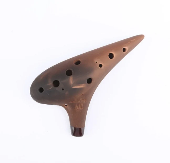 Black Forest Clay Smoked 12 Hole Alto C Flute Ceramic Ocarina