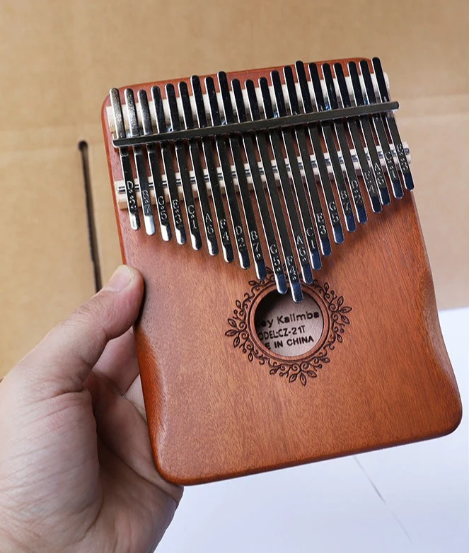 Olive Secret Garden Kalimba Finger Thumb Piano Wood/Blue/Vintage