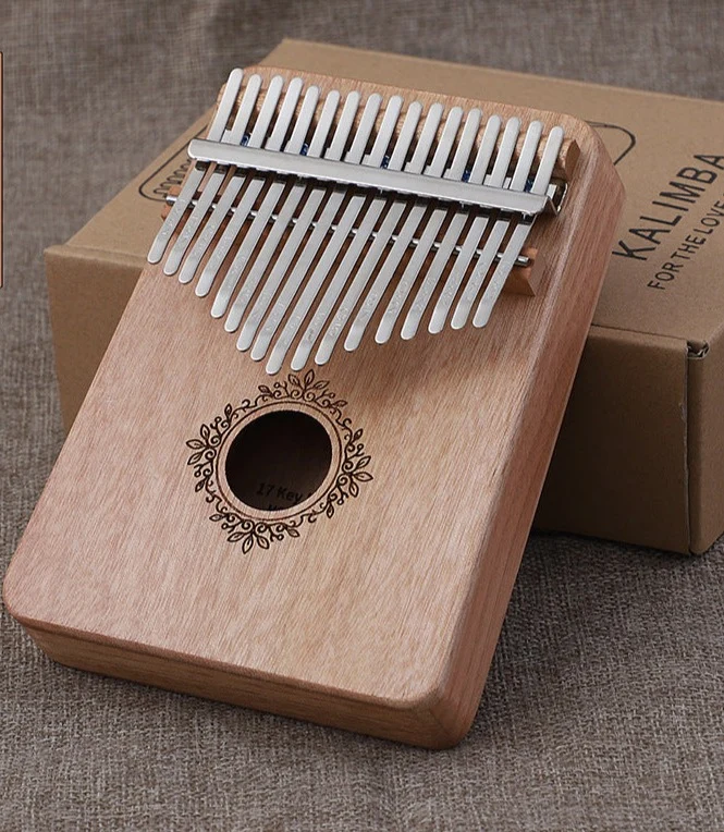 Olive Secret Garden Kalimba Finger Thumb Piano Wood/Blue/Vintage