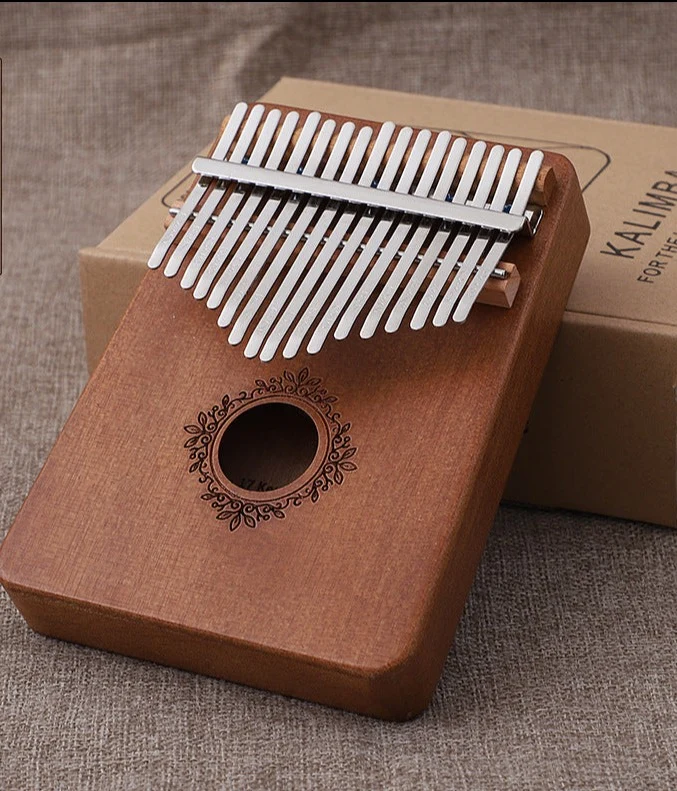 Olive Secret Garden Kalimba Finger Thumb Piano Wood/Blue/Vintage