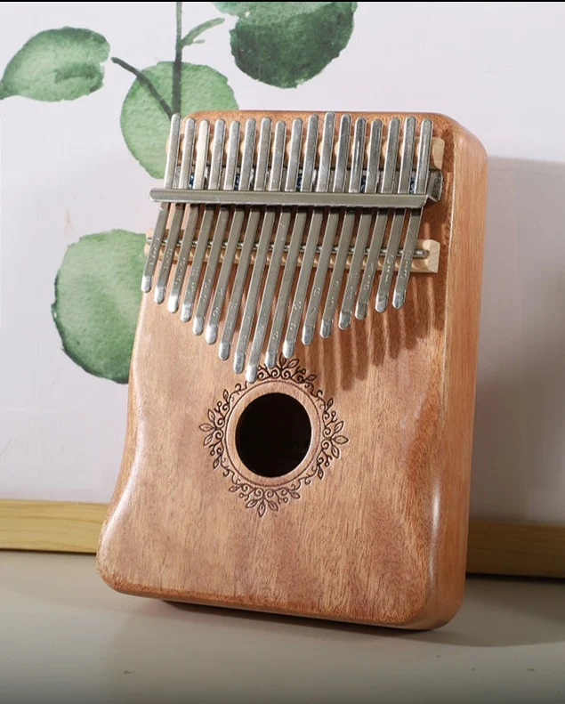 Olive Secret Garden Kalimba Finger Thumb Piano Wood/Blue/Vintage