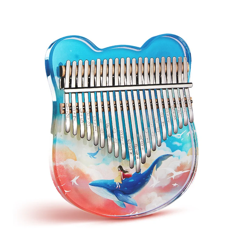 Zani Dream Cat Whale Kalimba Transparent Acrylic Finger Thumb Piano