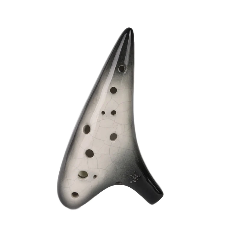 Gradient Ice Crack 12 Hole Alto C Flute Ceramic Ocarina