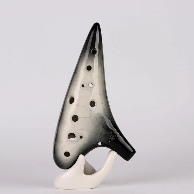 Gradient Ice Crack 12 Hole Alto C Flute Ceramic Ocarina