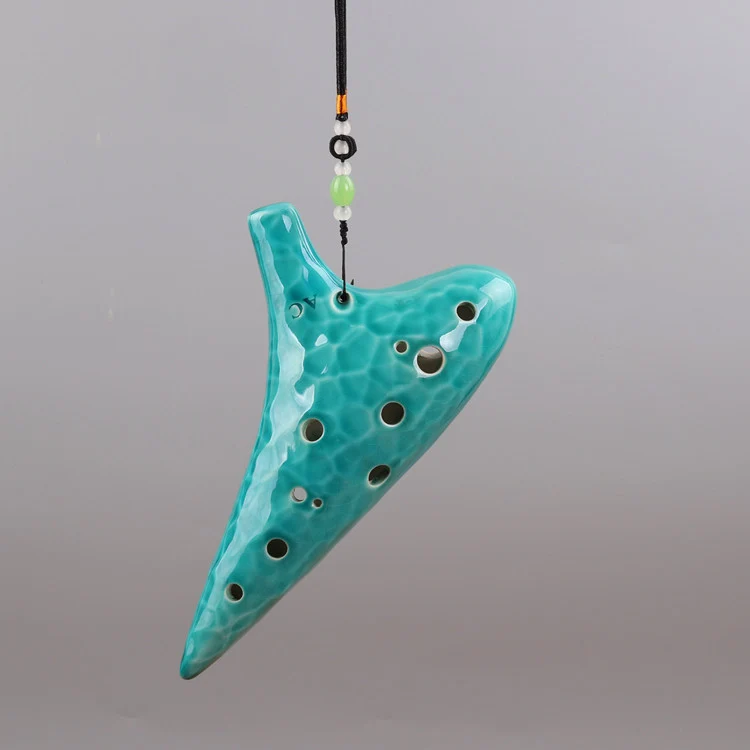 12 Hole Alto C Blue Wave Ice crack Ocarina Ceramic Flute ocarina