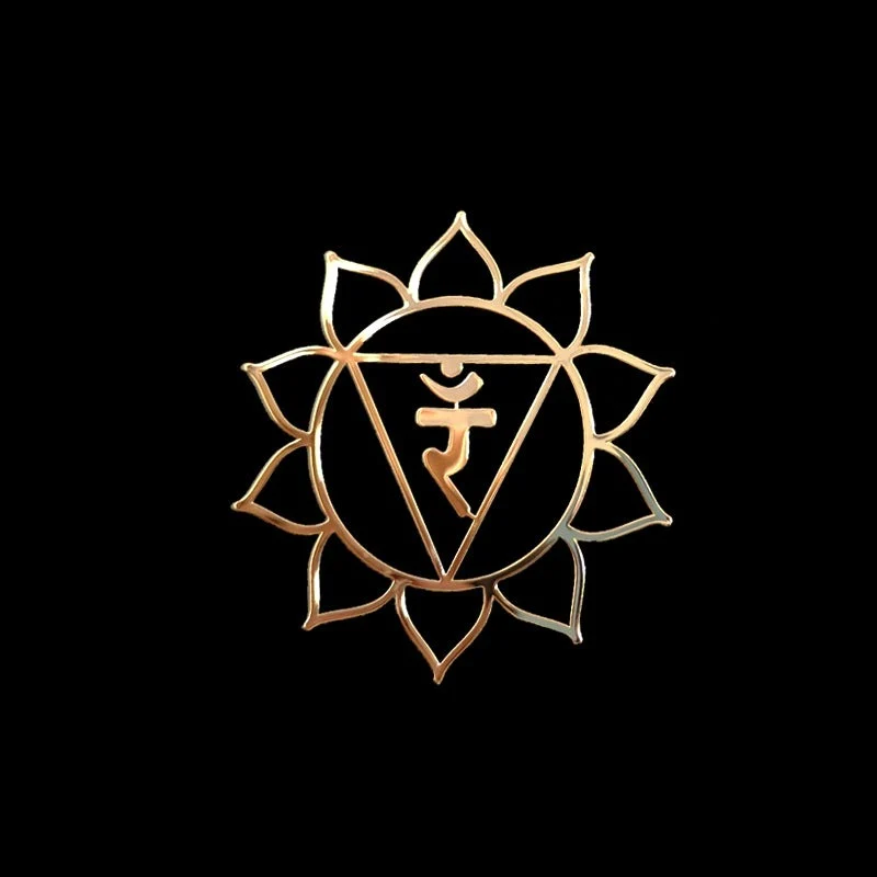 Metal stickers for Tongue drum Handpan Kalimba 7 Seven Chakras Flower of life decoration accessories