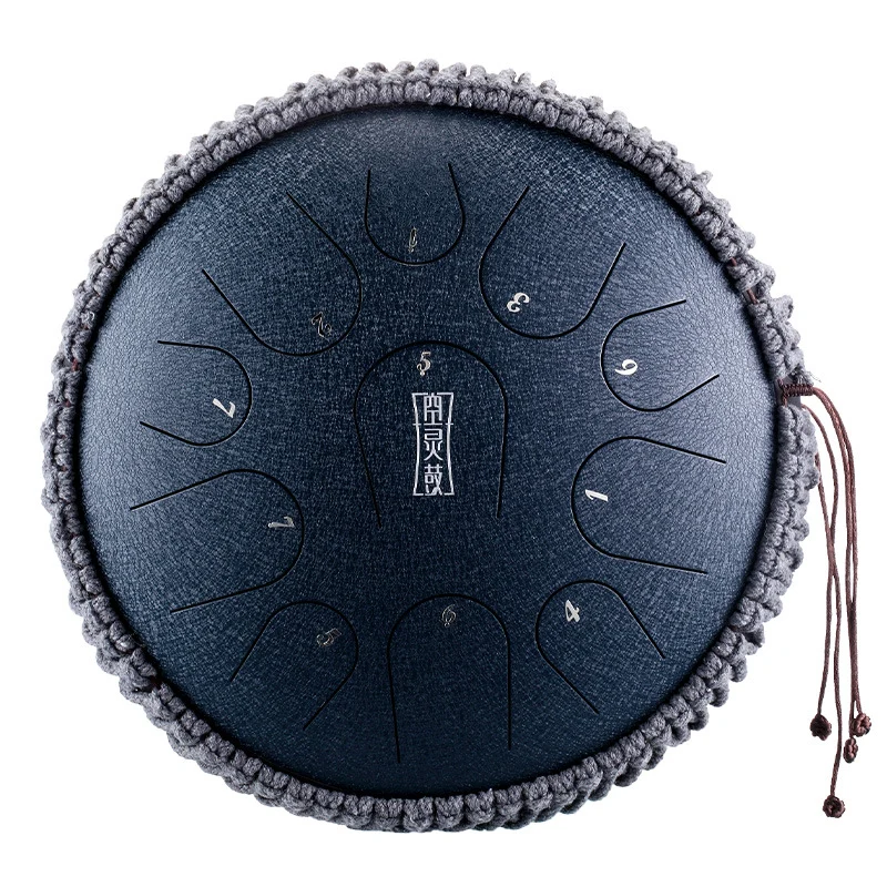 Hluru 14-inch 11 notes C Tone steel tongue drum Titanium Tank drum April yang Hang drum