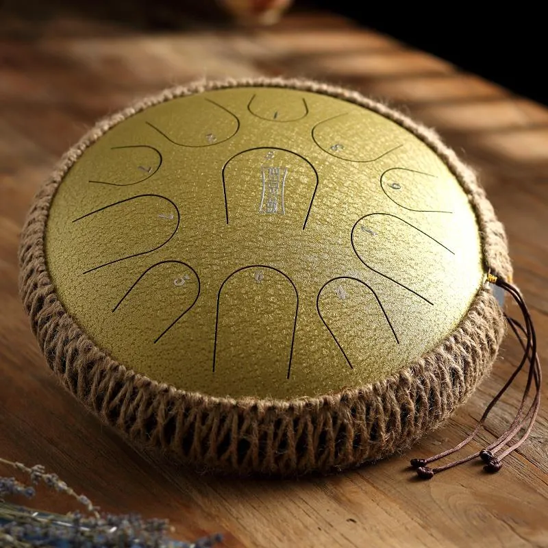 Hluru 14-inch 11 notes C Tone steel tongue drum Titanium Tank drum April yang Hang drum