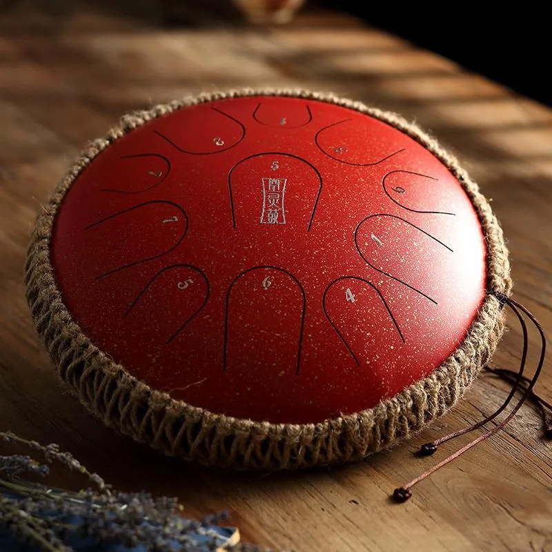 Hluru 14-inch 11 notes C Tone steel tongue drum Titanium Tank drum April yang Hang drum