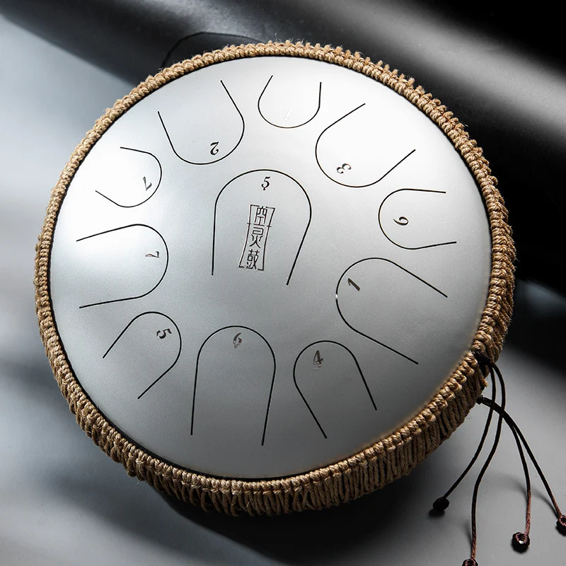 Hluru 14-inch 11 notes C Tone steel tongue drum Titanium Tank drum April yang Hang drum