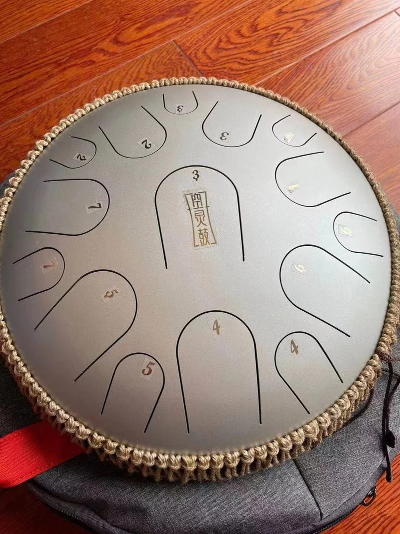 Hluru Pearl Paint C KEY 15 notes 14 inch Professional Titanium steel tongue drum