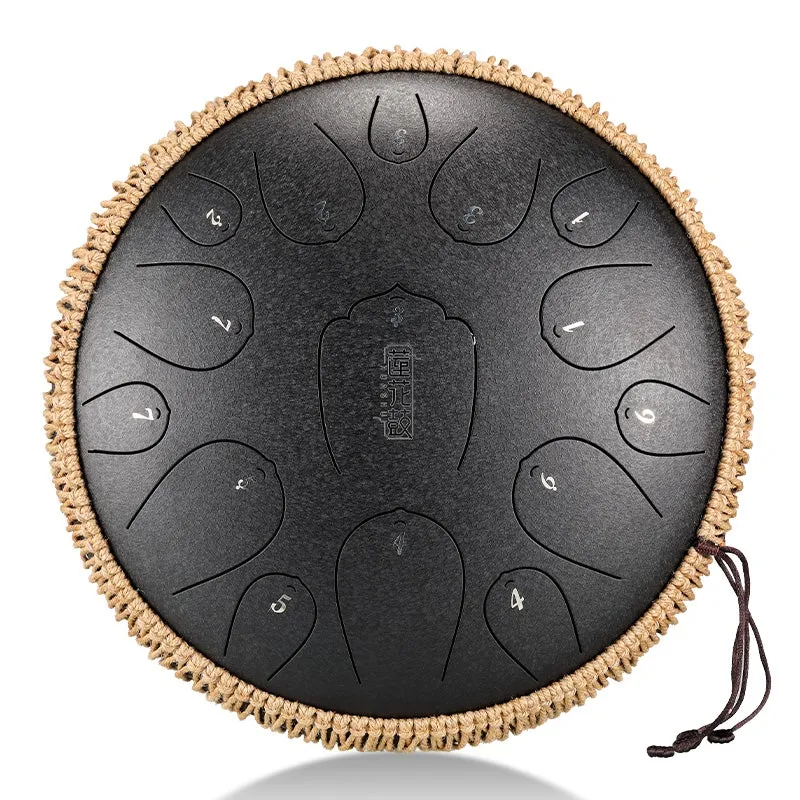 Hluru Huashu Upgrade C Key 15 notes 14 inches C tone Lotus Carbon Tank tongue drum