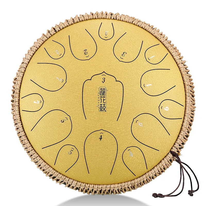 Hluru Huashu Upgrade C Key 15 notes 14 inches C tone Lotus Carbon Tank tongue drum