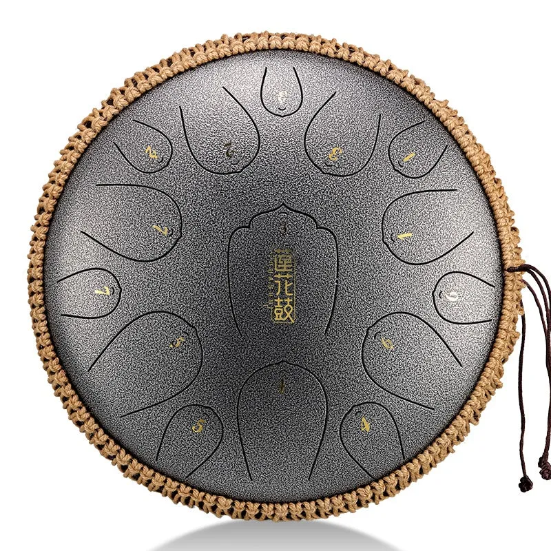 Hluru Huashu Upgrade C Key 15 notes 14 inches C tone Lotus Carbon Tank tongue drum