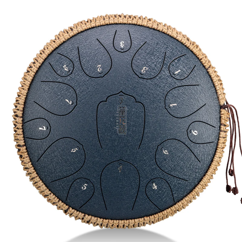 Hluru Huashu Upgrade D Key 15 notes 14 inches Lotus Carbon tongue drum