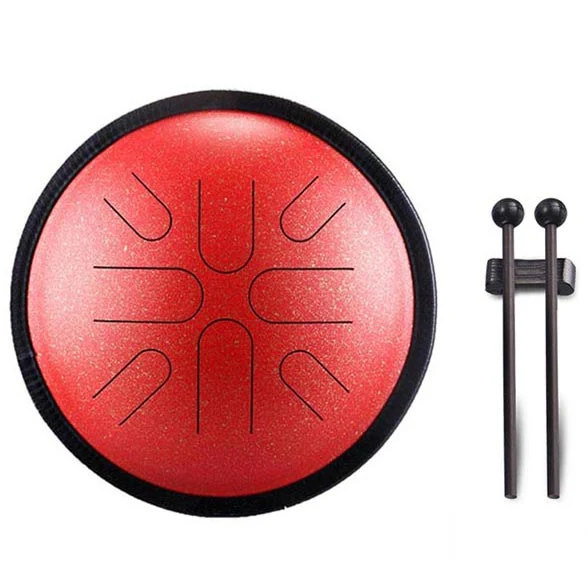 Hluru Japanese Folk Travel Steel tongue drum 8 notes 10-inch Tambourine Meditation drum
