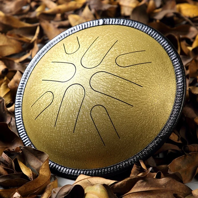 Hluru Japanese Folk Travel Steel tongue drum 8 notes 10-inch Tambourine Meditation drum