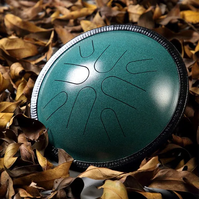 Hluru Japanese Folk Travel Steel tongue drum 8 notes 10-inch Tambourine Meditation drum