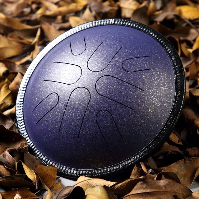 Hluru Japanese Folk Travel Steel tongue drum 8 notes 10-inch Tambourine Meditation drum