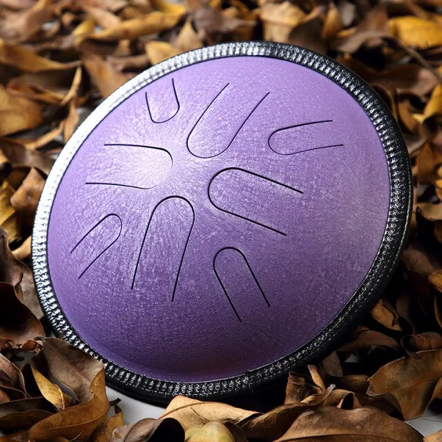 Hluru Japanese Folk Travel Steel tongue drum 8 notes 10-inch Tambourine Meditation drum