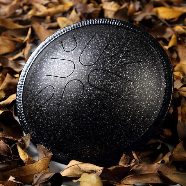 Hluru Japanese Folk Travel Steel tongue drum 8 notes 10-inch Tambourine Meditation drum