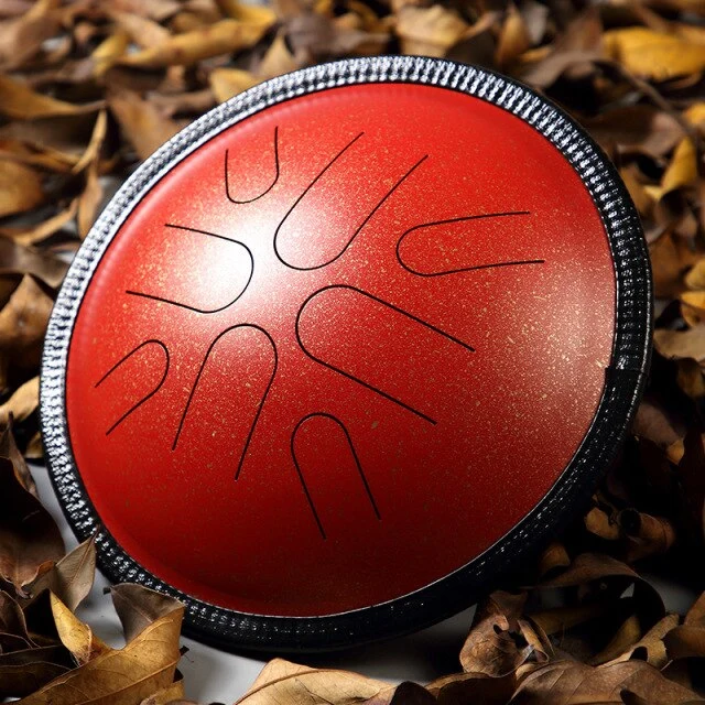 Hluru Japanese Folk Travel Steel tongue drum 8 notes 10-inch Tambourine Meditation drum