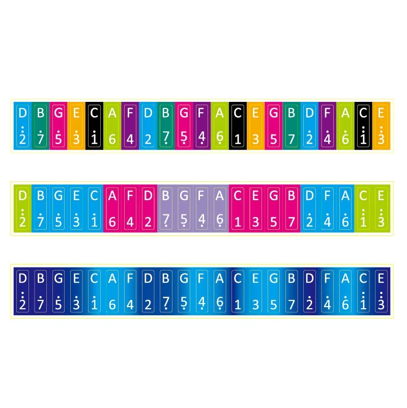 17/21/34 key Kalimba Scale Stickers Thumb Piano Beginner