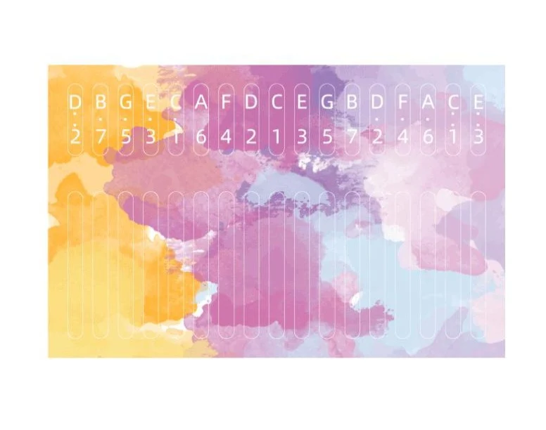 17/21/34 key Kalimba Scale Stickers Thumb Piano Beginner