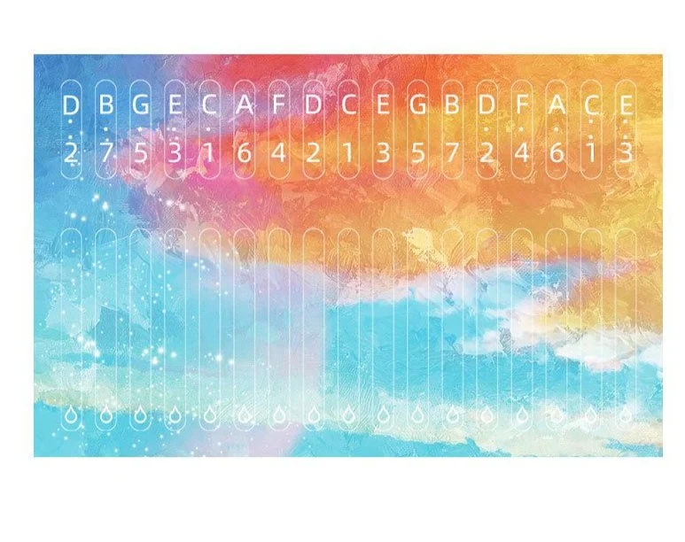 17/21/34 key Kalimba Scale Stickers Thumb Piano Beginner