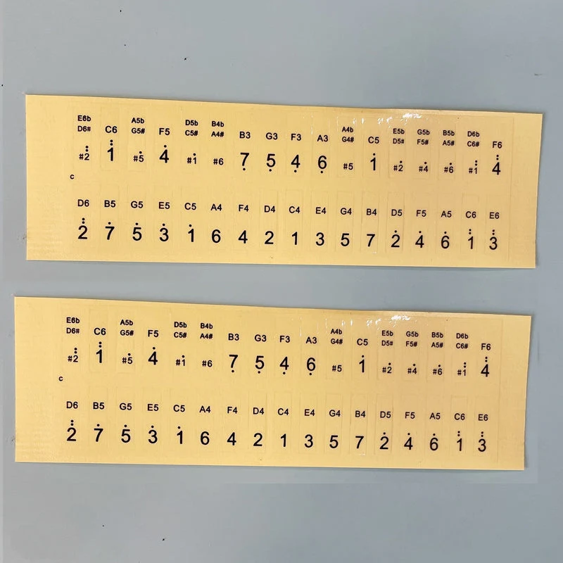 17/21/34 key Kalimba Scale Stickers Thumb Piano Beginner